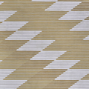 Homeroots 8' X 11' White Gray And Gold Geometric Power Loom Area Rug Gold Polypropylene 565929