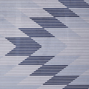 Homeroots 7' X 10' Blue White And Gray Geometric Power Loom Area Rug Blue Polypropylene 565931