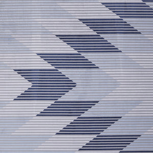 Homeroots 10' X 13' Blue White And Gray Geometric Power Loom Area Rug Blue Polypropylene 565933