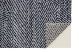 HomeRoots 5' Gray Wool Hand-Knotted Area Rug – Modern Abstract Design, Durable, Stain-Resistant & Unique Texture 565943
