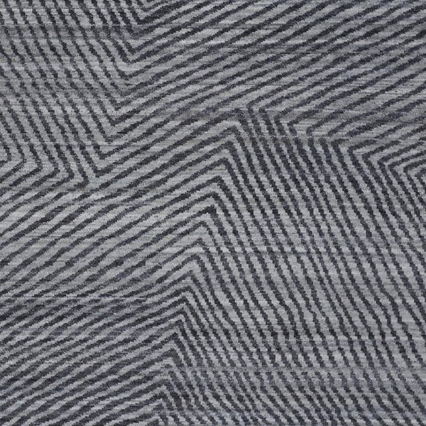 HomeRoots 5' Gray Wool Hand-Knotted Area Rug – Modern Abstract Design, Durable, Stain-Resistant & Unique Texture 565943