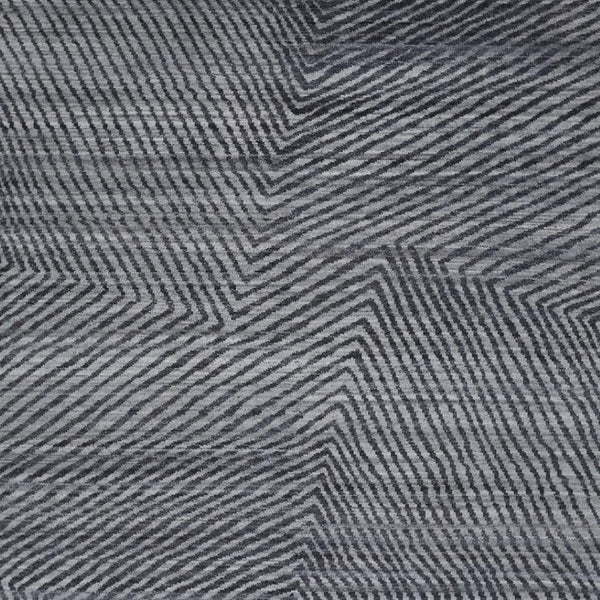 HomeRoots 5' Gray Wool Hand-Knotted Area Rug – Modern Abstract Design, Durable, Stain-Resistant & Unique Texture 565943