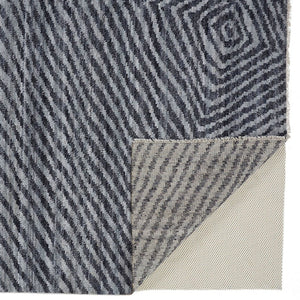 HomeRoots 5' Gray Wool Hand-Knotted Area Rug – Modern Abstract Design, Durable, Stain-Resistant & Unique Texture 565943