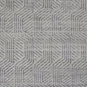 HomeRoots 5' Geometric Hand-Knotted Wool Area Rug - Stylish Tan and Gray Design for Modern Living Spaces 5' X 8' 565946