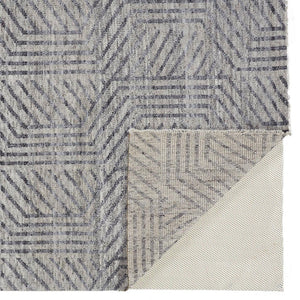 HomeRoots 5' Geometric Hand-Knotted Wool Area Rug - Stylish Tan and Gray Design for Modern Living Spaces 5' X 8' 565946