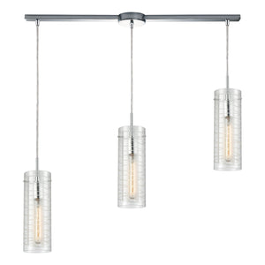 Swirl 38'' Wide 3-Light Slim Linear Pendant - Polished Chrome 56595/3L Elk Lighting