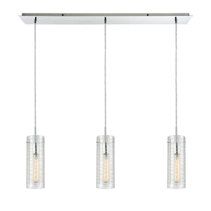 Swirl 36'' Wide 3-Light Linear Pendant - Polished Chrome 56595/3LP Elk Lighting