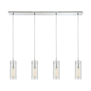 Swirl 46'' Wide 4-Light Linear Pendant - Polished Chrome 56595/4LP Elk Lighting