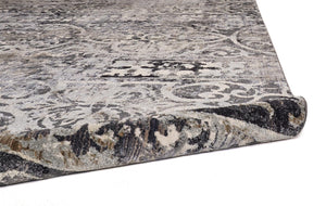 HomeRoots 8' Gray and Ivory Abstract Distressed Area Rug - Stylish, Durable, Stain-Resistant Design for Any Space 8' X 10' 565954