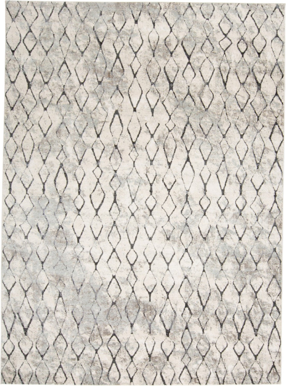 HomeRoots 8' Gray and Ivory Geometric Area Rug – Durable, Stain-Resistant Design for Stylish Living Spaces 8' X 10' 565955