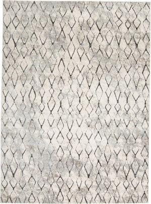 HomeRoots 8' Gray and Ivory Geometric Area Rug – Durable, Stain-Resistant Design for Stylish Living Spaces 8' X 10' 565955