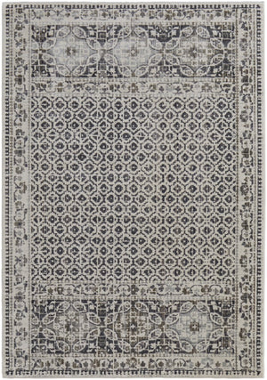 HomeRoots 8' Gray and Ivory Abstract Distressed Area Rug - Modern, Durable Design for Stylish Living Spaces 8' X 10' 565957