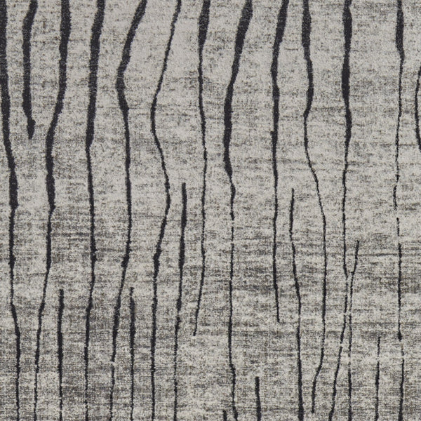 Homeroots 4' X 6' Gray And Black Abstract Power Loom Area Rug Gray Polypropylene 565959