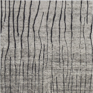 Homeroots 4' X 6' Gray And Black Abstract Power Loom Area Rug Gray Polypropylene 565959