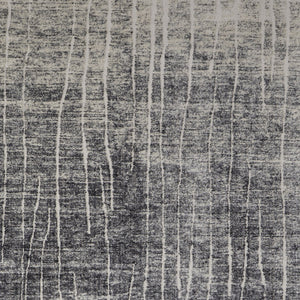 Homeroots 5' X 8' Ivory Gray And Black Abstract Power Loom Area Rug Black Polypropylene 565965