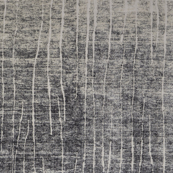 Homeroots 5' X 8' Ivory Gray And Black Abstract Power Loom Area Rug Black Polypropylene 565965