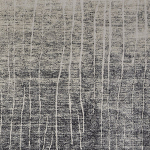 Homeroots 7' X 10' Ivory Gray And Black Abstract Power Loom Area Rug Black Polypropylene 565966