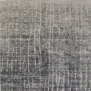 Homeroots 8' X 10' Ivory Gray And Black Abstract Power Loom Area Rug Black Polypropylene 565967