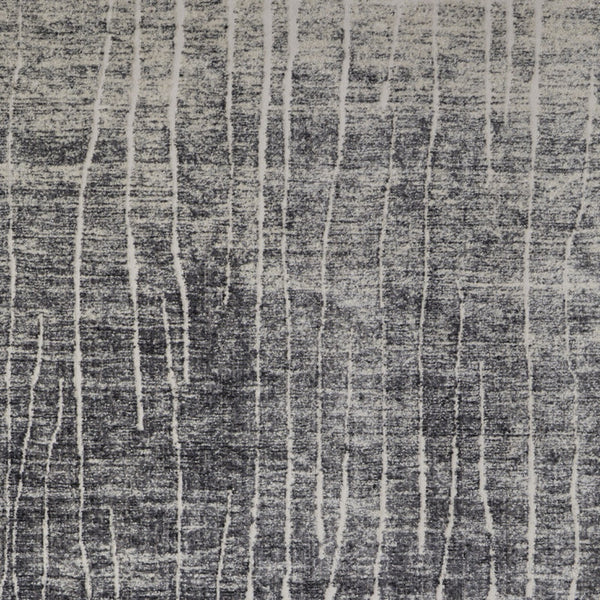 Homeroots 8' X 10' Ivory Gray And Black Abstract Power Loom Area Rug Black Polypropylene 565968