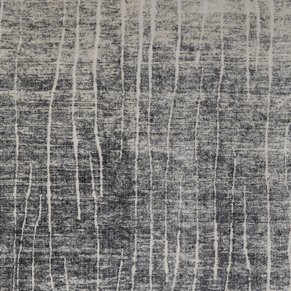 Homeroots 10' X 14' Ivory Gray And Black Abstract Power Loom Area Rug Black Polypropylene 565969