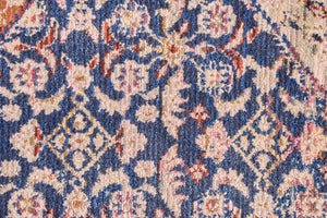 HomeRoots 9' Elegant Blue, Red, and Gold Oriental Area Rug - Timeless Design for Living Rooms & Offices 9' X 13' 565983