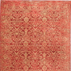 Homeroots 8' X 10' Orange And Red Oriental Power Loom Area Rug Orange Viscose 565986