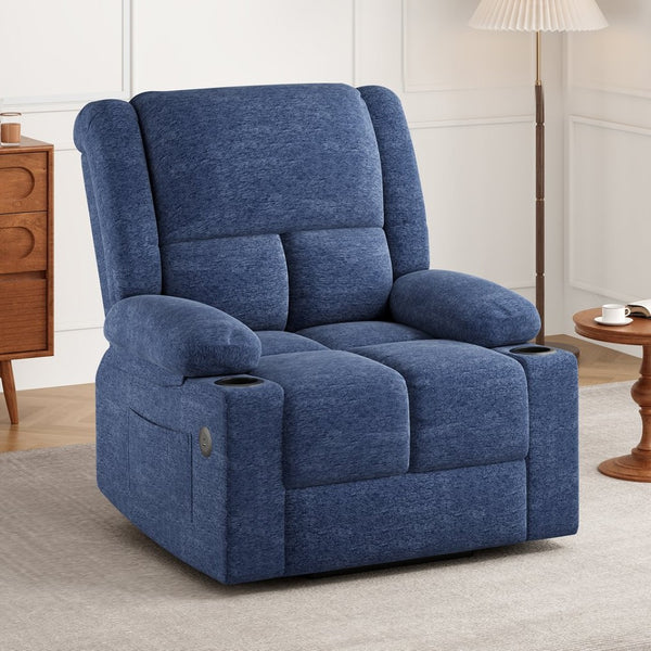 English Elm Power Lift Recliner Chair With Massage, Heat, Usb Ports & Cup Holders - Comfort For Seniors! T3623P380509-GIGA