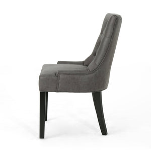 English Elm Christopher Knight Home® - Cheney Dining Chair Set Of 2 - Stylish Slate Microfiber For Modern Comfort & Timeless Elegance 54181.00MFSLAT