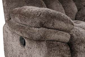 English Elm Transitional Glider Recliner with No-Gap Footrest, Plush Pillow Arms and Attached Back Cushion for Comfort Dark Brown 34 L x 43 W x 27 H B2741P395236