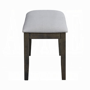 English Elm Gray Padded Bench 40"W x16"D x20"H – Gray Finish Wooden Frame, Plush Seat Cushion, Easy Assembly B2741P327423