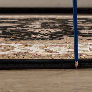 English Elm Manchester Black & Ivory 7'10" X 10'6" Area Rug – Durable, Stylish, Perfect For High-Traffic Spaces! B186P316775