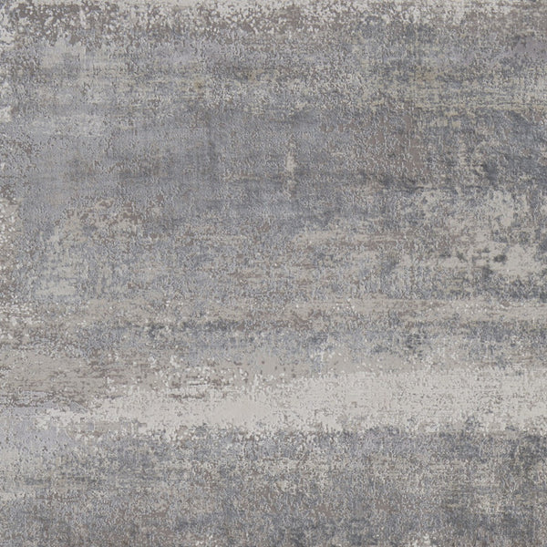 Homeroots 8' X 11' Gray Abstract Power Loom Area Rug With Fringe Taupe Viscose 566005