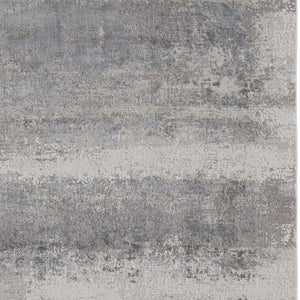 Homeroots 12' X 18' Gray Abstract Power Loom Area Rug With Fringe Taupe Viscose 566008