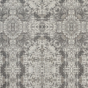 Homeroots 3' X 5' Ivory Taupe And Gray Abstract Power Loom Distressed Area Rug With Fringe Gray Viscose 566072