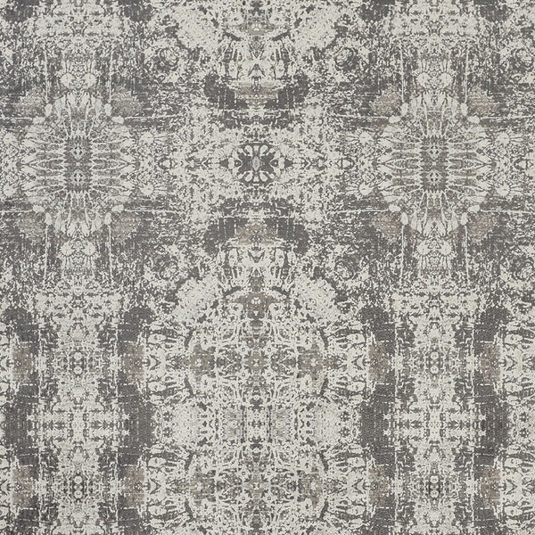 Homeroots 3' X 5' Ivory Taupe And Gray Abstract Power Loom Distressed Area Rug With Fringe Gray Viscose 566072