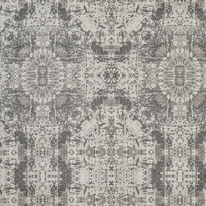Homeroots 5' X 8' Ivory Taupe And Gray Abstract Power Loom Distressed Area Rug With Fringe Gray Viscose 566073
