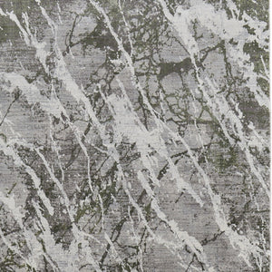HomeRoots 3' Modern Abstract Taupe and Gray Power Loom Area Rug with Stylish Fringe for Any Room Decor 7' X 10' 566097
