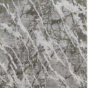HomeRoots 3' Modern Abstract Taupe and Gray Power Loom Area Rug with Stylish Fringe for Any Room Decor 8' X 11' 566099