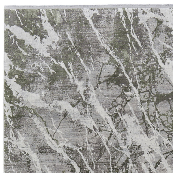 HomeRoots 3' Modern Abstract Taupe and Gray Power Loom Area Rug with Stylish Fringe for Any Room Decor 12' X 15' 566108