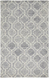 Homeroots 10' X 14' Ivory And Gray Wool Floral Hand Tufted Area Rug Blue Wool 566132