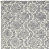 Homeroots 10' X 14' Ivory And Gray Wool Floral Hand Tufted Area Rug Blue Wool 566132