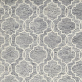 Homeroots 12' X 15' Ivory And Gray Wool Floral Hand Tufted Area Rug Blue Wool 566133