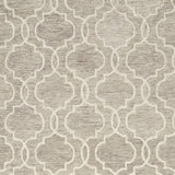 Homeroots 10' X 14' Brown And Ivory Wool Floral Hand Tufted Area Rug Gray Wool 566134