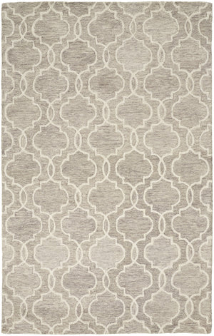 Homeroots 10' X 14' Brown And Ivory Wool Floral Hand Tufted Area Rug Gray Wool 566134