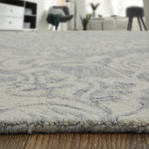 HomeRoots 10' Hand-Tufted Wool Oriental Area Rug in Blue and Ivory – Timeless Elegance for Your Home Decor 10' X 14' 566136