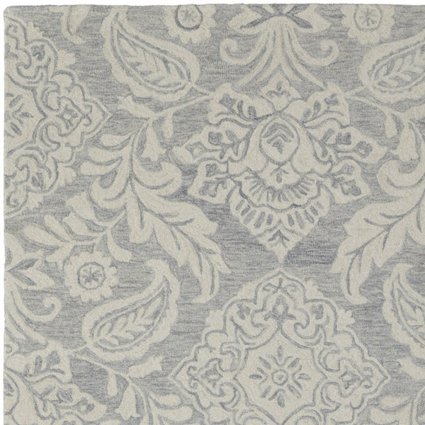 HomeRoots 10' Hand-Tufted Wool Oriental Area Rug in Blue and Ivory – Timeless Elegance for Your Home Decor 10' X 14' 566136