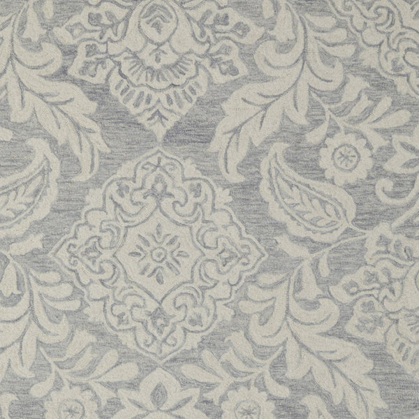 HomeRoots 10' Hand-Tufted Wool Oriental Area Rug in Blue and Ivory – Timeless Elegance for Your Home Decor 10' X 14' 566136