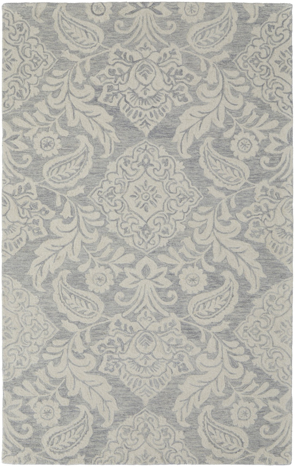 HomeRoots 10' Hand-Tufted Wool Oriental Area Rug in Blue and Ivory – Timeless Elegance for Your Home Decor 10' X 14' 566136