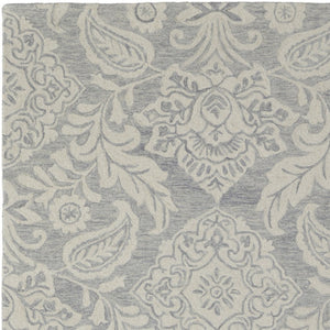 HomeRoots 10' Hand-Tufted Wool Oriental Area Rug in Blue and Ivory – Timeless Elegance for Your Home Decor 12' X 15' 566137