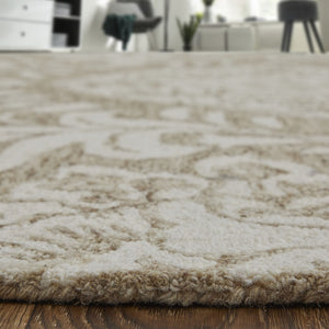 HomeRoots 10' Hand-Tufted Wool Oriental Area Rug in Blue and Ivory – Timeless Elegance for Your Home Decor 10' X 14' 566138